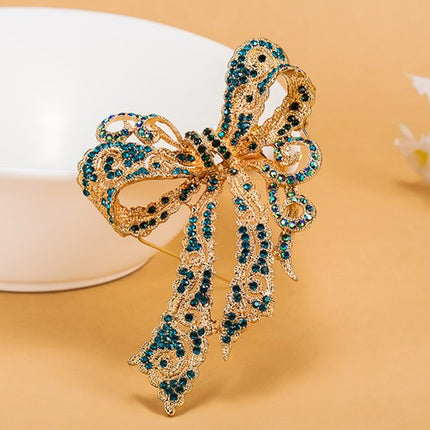 Kawaii Bow Shaped Rhinestone Women's Brooches - Wnkrs