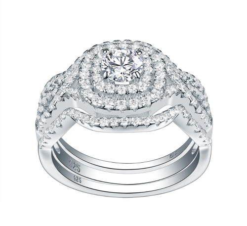 Ladies Beautiful CZ Ring Set - Wnkrs