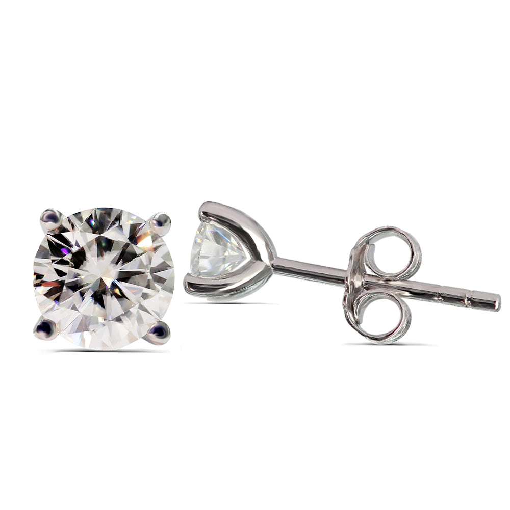 Women's Sterling Silver Moissanite Earrings