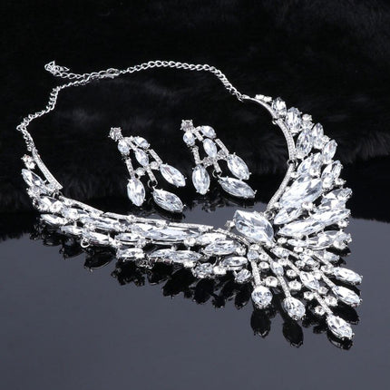 Luxurious Bridal Necklace and Earrings Set - Wnkrs