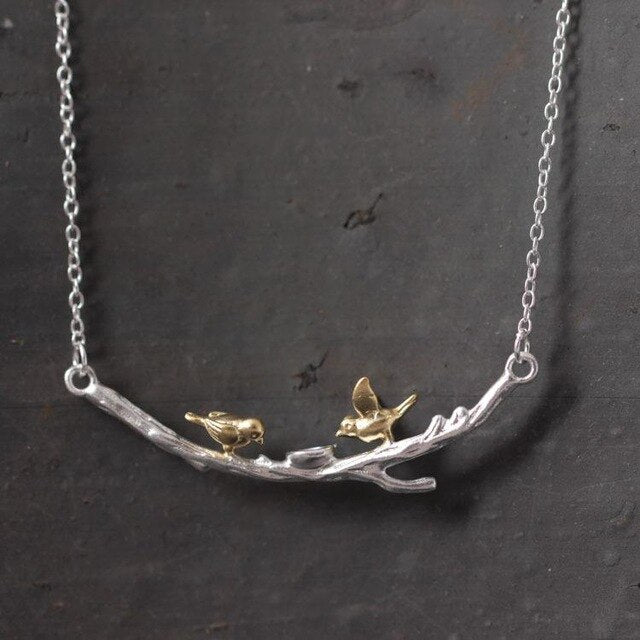 Fashion Vintage Tree Branch Shaped Silver Necklace - Wnkrs