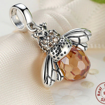 Women's 925 Sterling Stylish Silver Bee Shaped Pendant - wnkrs