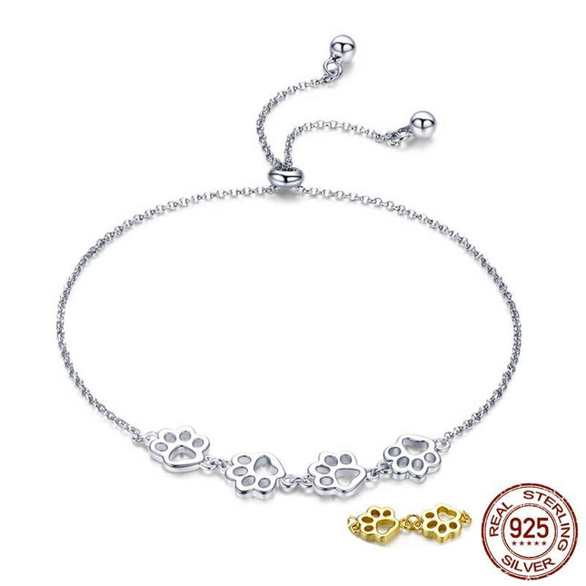 Women's 925 Sterling Silver Paws Bracelet - wnkrs