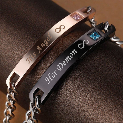 Love Stainless Steel Couple Bracelets - Wnkrs