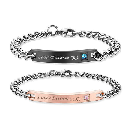 Love Stainless Steel Couple Bracelets - Wnkrs