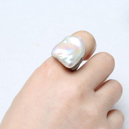 Bohemian 925 Silver Ring for Women with Natural Pearl - Wnkrs
