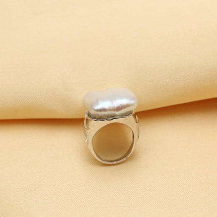 Bohemian 925 Silver Ring for Women with Natural Pearl - Wnkrs