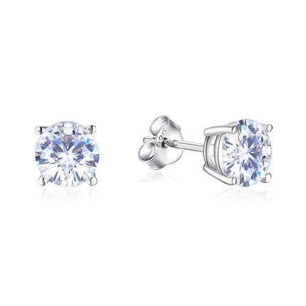 Moissanite White Gold Stud Earrings for Women - Wnkrs