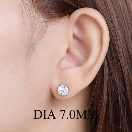 Moissanite White Gold Stud Earrings for Women - Wnkrs