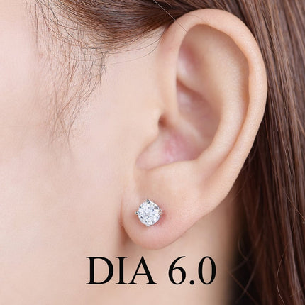 Moissanite White Gold Stud Earrings for Women - Wnkrs