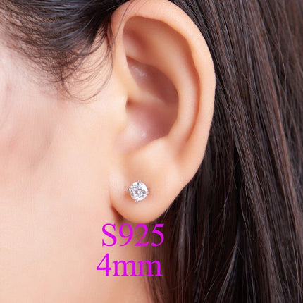 Moissanite White Gold Stud Earrings for Women - Wnkrs