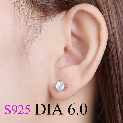Moissanite White Gold Stud Earrings for Women - Wnkrs