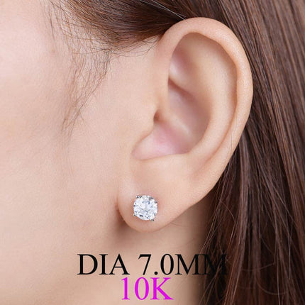 Moissanite White Gold Stud Earrings for Women - Wnkrs