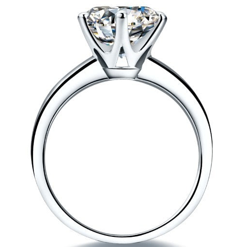 1CT 14K White Gold Round Ring - wnkrs