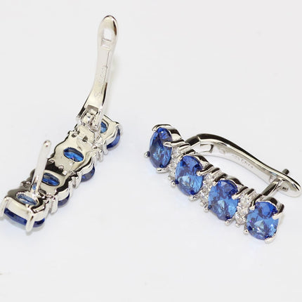 Elegant Blue Stone Earrings - Wnkrs