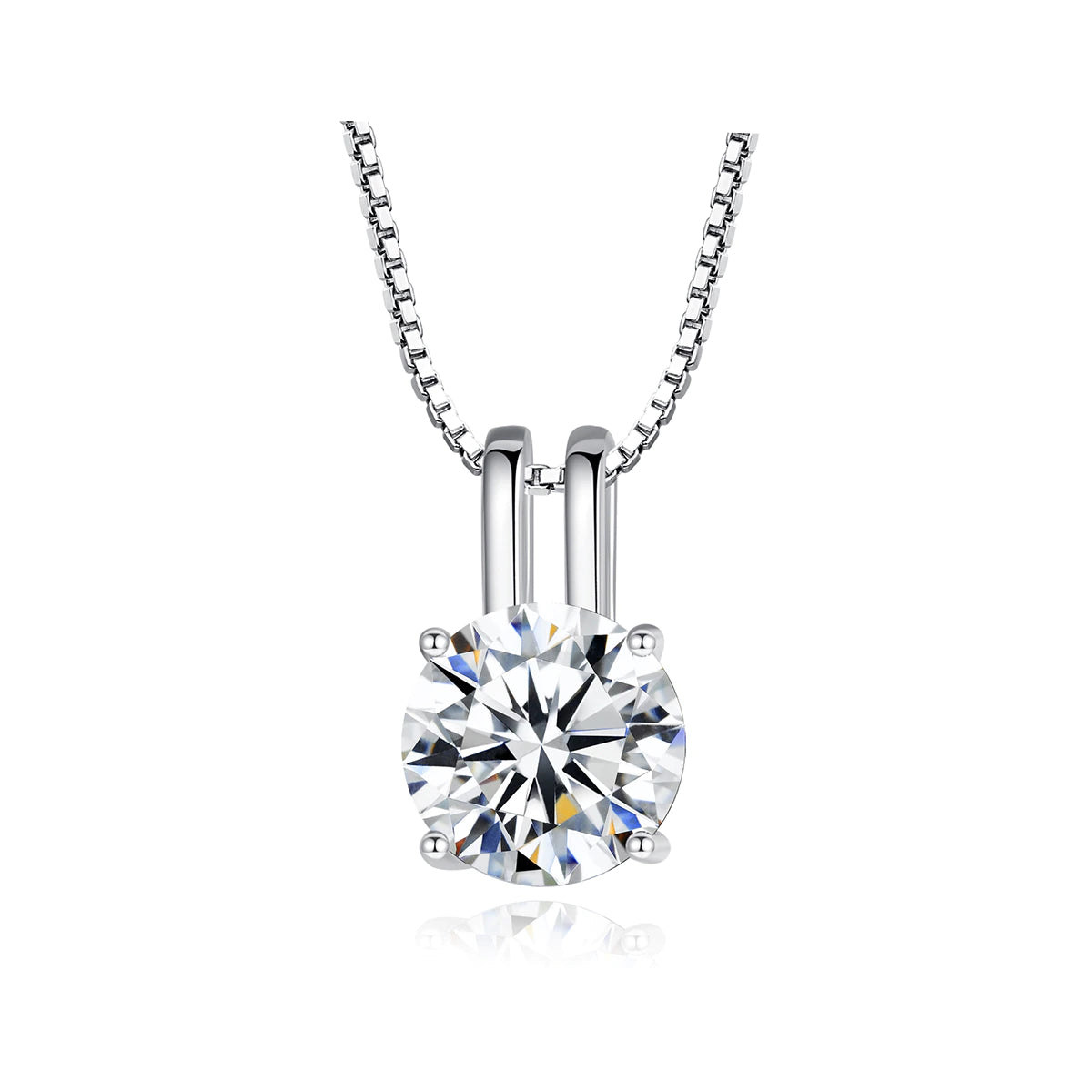 925 Sterling Silver 1ct Moissanite Pendant