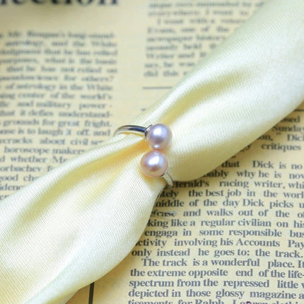 Engagement 925 Silver Ring for Women with Natural Pearl - Wnkrs