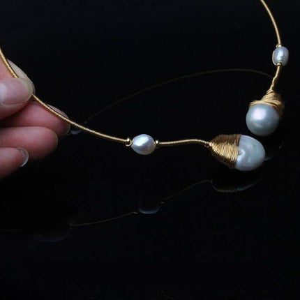 Women's Adjustable Pearls Choker - wnkrs