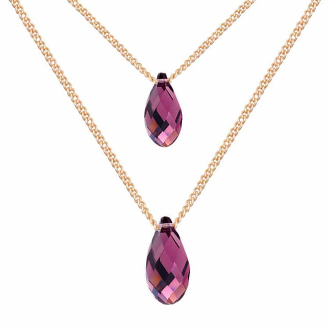 Women's Waterdrop Crystal Necklace - Wnkrs