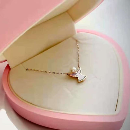 18K Gold Angel Pendant Necklace - wnkrs