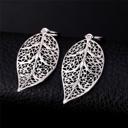 Hollow-Out Leaf Dangle Women's Statement Earrings - Wnkrs