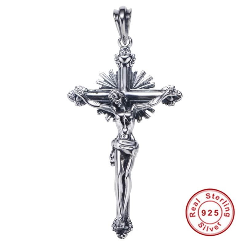 Unisex 925 Sterling Silver Christian Pendants