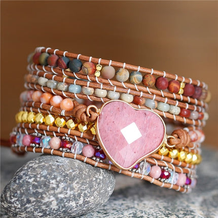 Stone Beaded Wrap Bracelet - wnkrs