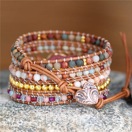 Stone Beaded Wrap Bracelet - wnkrs