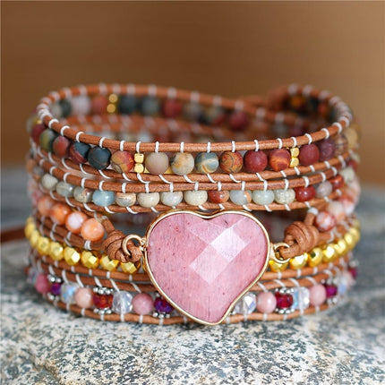 Stone Beaded Wrap Bracelet - wnkrs