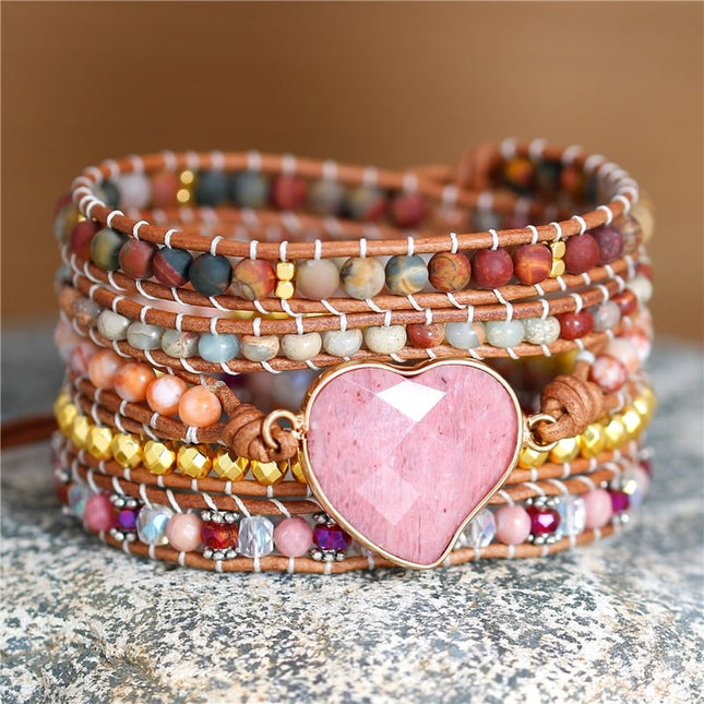 Stone Beaded Wrap Bracelet - wnkrs