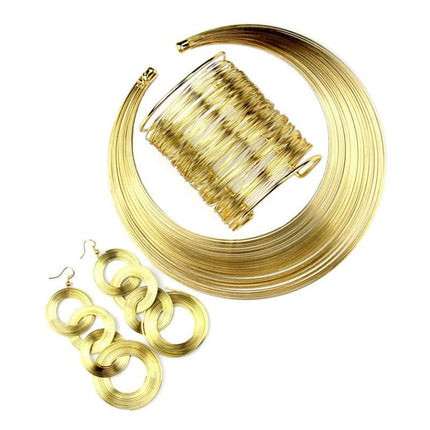 Multilayer Metal Wire Jewelry Set - Wnkrs