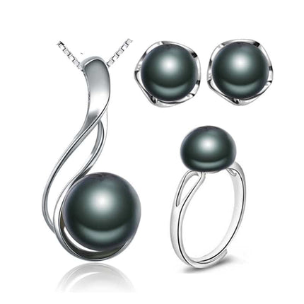 Charming 925 Silver Pearls Women's Jewelry 4 pcs Set - Wnkrs