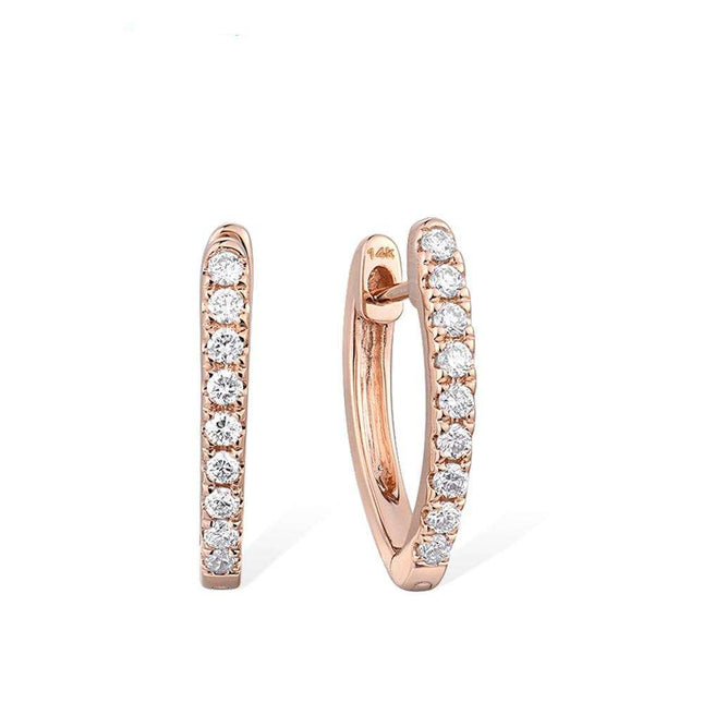 14K 585 Rose Gold Hoop Earrings - wnkrs