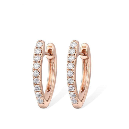 14K 585 Rose Gold Hoop Earrings - wnkrs