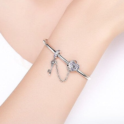 Fashion 925 Silver Charm Bangle - Wnkrs