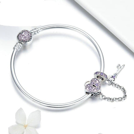 Fashion 925 Silver Charm Bangle - Wnkrs