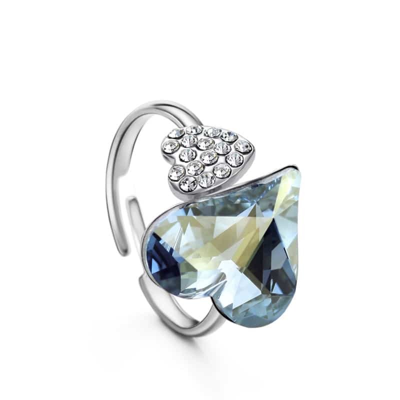 Crystal Heart Rhinestone Women’s Ring