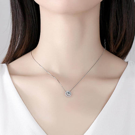 1ct Moissanite Pendant Necklace for Women - wnkrs
