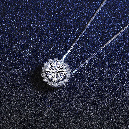 1ct Moissanite Pendant Necklace for Women - wnkrs