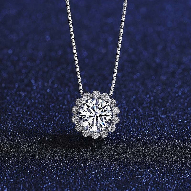 1ct Moissanite Pendant Necklace for Women - wnkrs