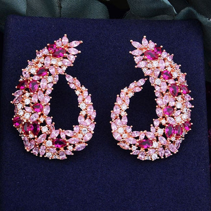 Crystal Frost Curl Drop Earrings - Wnkrs