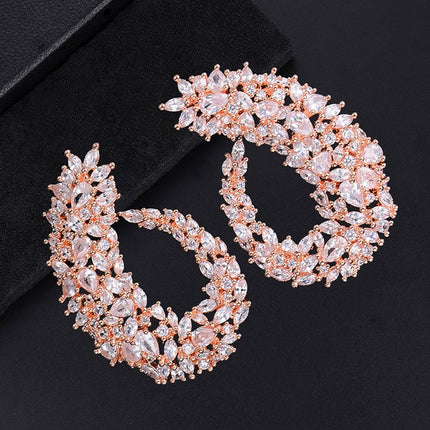Crystal Frost Curl Drop Earrings - Wnkrs