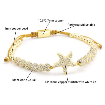 Luxury Jewelry Women's Bracelet in the Form of a Starfish - Wnkrs