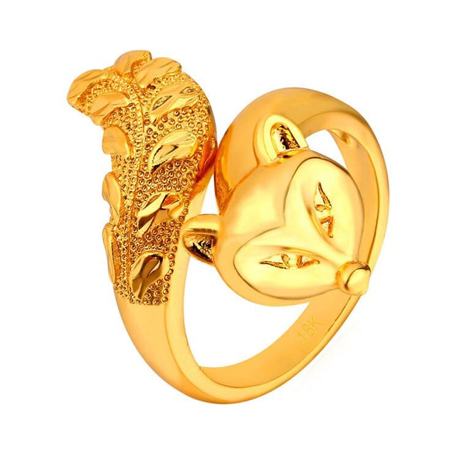 Cute Fox Design Women's Bypass Ring - Wnkrs