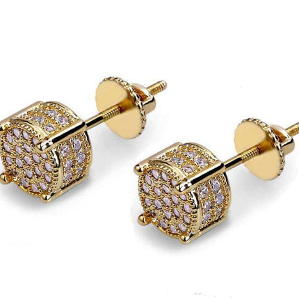 Golden Round Wedding Earrings - Wnkrs