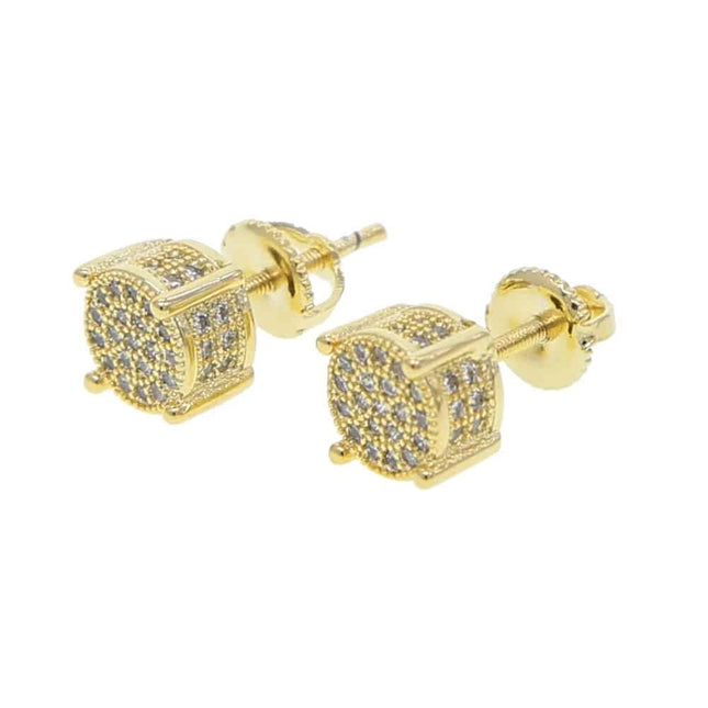 Golden Round Wedding Earrings - Wnkrs