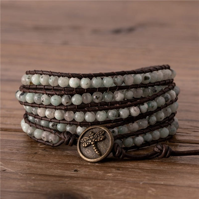 Boho Stone Beaded Wrap Bracelet for Women - Wnkrs