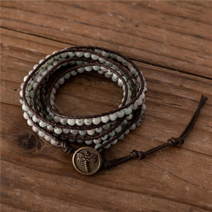 Boho Stone Beaded Wrap Bracelet for Women - Wnkrs