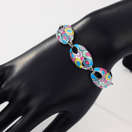 Ethnic Colorful Enamel Bracelet With Water Drop Pattern - Wnkrs