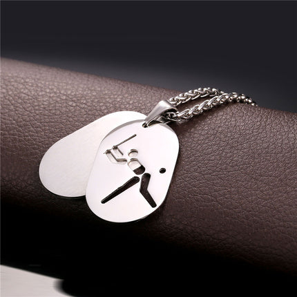 Baseball Style Stainless Steel Unisex Pendant - Wnkrs